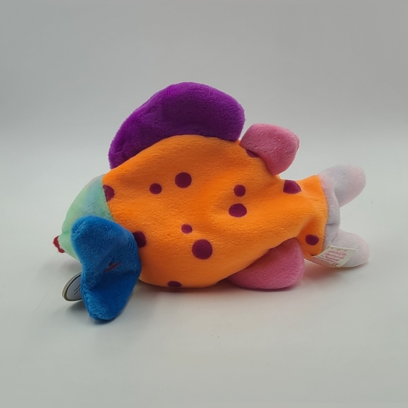 1999 RARE, RETIRED,  COLLECTIBLE BEANIE BABIES LIPS THE COLORFUL RAINBOW FISH 8" - Picture 2 of 4